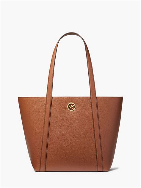 michael michael kors hadleigh large pebbled leather tote bag